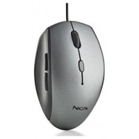 NGS WIRED ERGO SILENT MOUSE + USB TYPE C ADAP GRAY