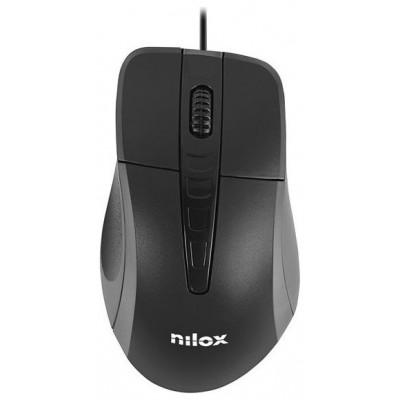 Nilox Ratón Óptico MOUSB1001 1000 dpi Negro