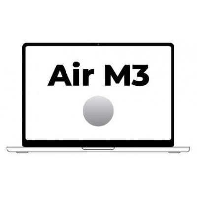 MACBOOK AIR APPLE 13"" M3 8CORE GPU SILVER 256GB MRXQ3Y/A (Espera 4 dias)