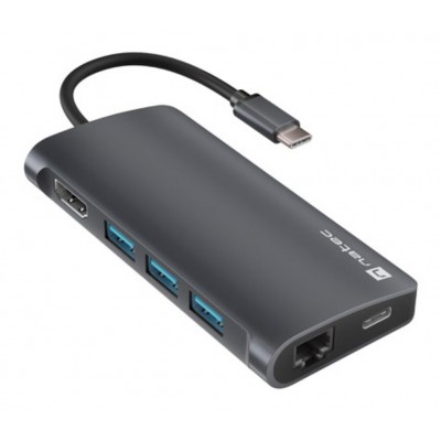 HUB USB-C  8 IN 1 NATEC FOWLER 2 3X USB 3.0 HUB HDMI 4K USB-C