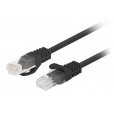 CABLE RED LANBERG LATIGUILLO CAT.6 UTP 0.25M NEGRO FLUKE PASSED (PACK 10 UDS)