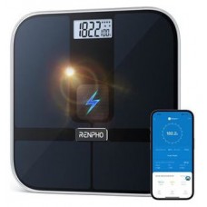 RENPHO  ELIS SOLAR 2 - SMART BODY SCALE - ITO - BLE - 11X11X0.9 INCH - BLACK (Espera 4 dias)