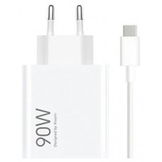 CARGADOR PARED 90W USB-A + CABLE TYPE-C BLANCO  XIAOMI (Espera 4 dias)