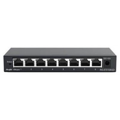 Ruijie Unmanaged Switch 8xGb RJ45 Steel Case