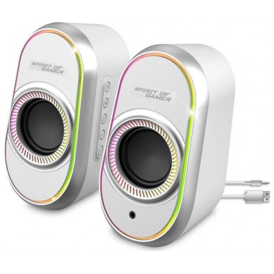 Spirit of Gamer Altavoz 2.0 FANATIC 500 RGB White
