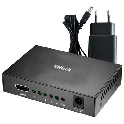 Netlock Splitter HDMI 4K/30Hz de 4 puertos