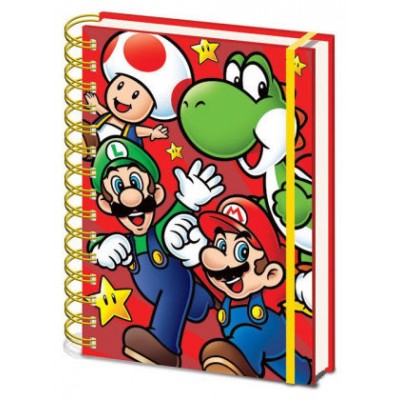 CUADERNO A5 CON ESPIRAL PERSONAJES SUPER MARIO 21 X 15 CM PYRAMID REDSTRING SR72959 (Espera 4 dias)