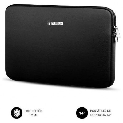 SUBBLIM funda neopreno Business Laptop Sleeve Neoprene 13,3-14" Black