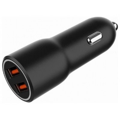 CARGADOR RAPIDO PARA COCHE GEMBIRD CON 2 PUERTOS USB, QC3.0, 36 W, NEGRO