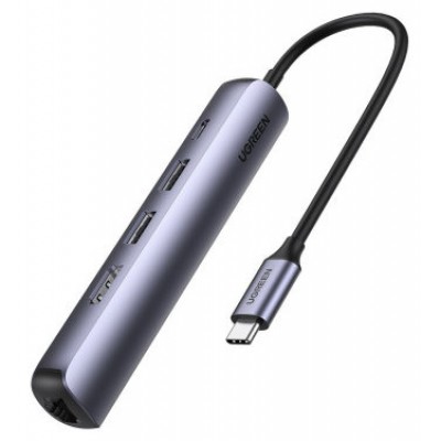 Ugreen 10919 base para port&aacute;til y replicador de puertos Al&aacute;mbrico USB 3.2 Gen 1 (3.1 Gen 1) Type-C Gris (Espera 4 dias)