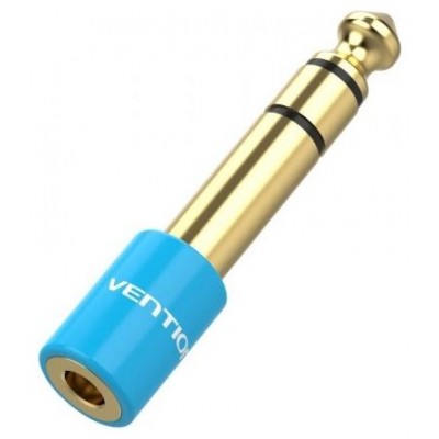 ADAPTADOR AUDIO JACK 6.5/M JACK 3.5/H AZUL VENTION (Espera 4 dias)