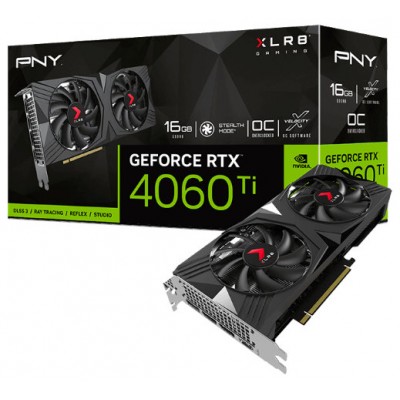 TARJETA GRAFICA PNY GEFORCE RTX 4060TI 16GB 2X VERTO OC DUAL FAN DLSS 3